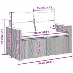 vidaXL Ensemble de canapé de jardin 10 Pièces Beige Poly rotin