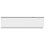 vidaXL Meuble TV avec LED Blanc 180 x 38 x 49 cm Bois d'ingénierie