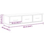 vidaXL Armoire murale chêne artisanal 88x26x18 5 cm bois d'ingénierie