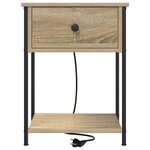 vidaXL Cabinet de chevet avec tiroir Chêne sonoma 42 x 41 x 56 cm