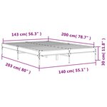 vidaXL Cadre de lit sans matelas sonoma gris 140x200 cm
