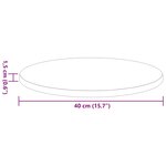 vidaXL Plateau de table Blanc brillant 40 x 40 x 1.5 cm