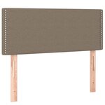 vidaXL Sommier à lattes de lit avec matelas LED Taupe 120x200 cm Tissu