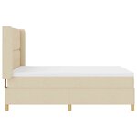 vidaXL Lit à ressorts avec matelas Crème 160 x 200 cm tissu