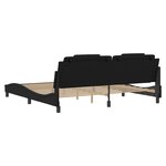 vidaXL Cadre de lit Viana sans matelas noir 200x200 cm similicuir