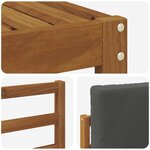 vidaXL Ensemble de canapés d'extérieur 8 pc Naturel et Anthracite