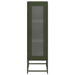 vidaXL Buffet haut vert olive 36x39x123 cm acier laminé à froid