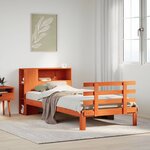 vidaXL Lit bibliothèque sans matelas cire marron 75x190 cm pin massif