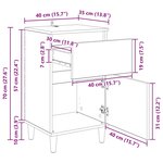 vidaXL Cabinet de chevet avec tiroir Chêne artisanal 40 x 35 x 70 cm