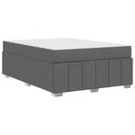 vidaXL Cadre de lit avec matelas Gris foncé 160 x 200 cm tissu