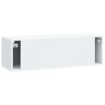 vidaXL Meuble TV mural Blanc 98 x 31 x 30 cm Bois d'ingénierie