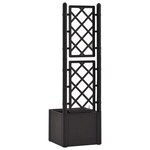 vidaXL Lit surélevé de jardin treillis système d'arrosage Anthracite
