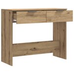 vidaXL Table console chêne artisanal 90x36x75 cm bois d'ingénierie