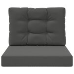 vidaXL Coussin de canapé d'extérieur 2 Pièces Anthracite Polyester