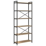 vidaXL Bibliothèque chêne artisanal 80 x 30 x 188 cm Bois d'ingénierie