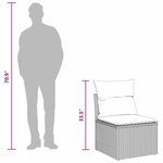 vidaXL Ensemble de canapé de jardin avec coussin 8 Pièces Gris et marine