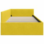 vidaXL Cadre de lit d'angle Jaune 90 cm x 200 cm tissu