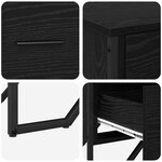 vidaXL Commode Autre Chêne noir 91 x 35.5 x 74.5 cm Bois d'ingénierie