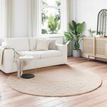 vidaXL Tapis en Fourrure Synthétique de Lapin Olite Taupe Ø 160 cm