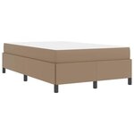 vidaXL Cadre de lit avec matelas Cappuccino 120 x 190 cm tissu