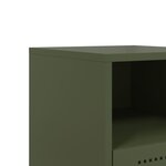 vidaXL Tables de chevet 2 Pièces vert olive 36x39x60 5 cm acier