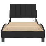 vidaXL Cadre de lit avec LED sans matelas noir 90x190 cm velours