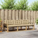 vidaXL Ensemble de canapés d'extérieur 3 pc Blanc et Beige