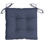 vidaXL Coussins de chaise lot de 4 bleu marine 40x40x7 cm tissu oxford