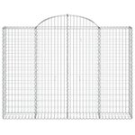 vidaXL Paniers à gabions arqués 8 Pièces 200x30x140/160 cm Fer galvanisé