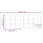 vidaXL Coussin de tête de lit Zadar noir 180 cm similicuir