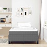 vidaXL Cadre de lit avec matelas Gris clair 120 x 200 cm tissu
