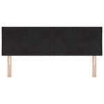 vidaXL Tête de lit avec tête de lit Noir 144 cm Velours