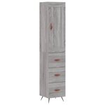 vidaXL Buffet haut Sonoma gris 34 5x34x180 cm Bois d'ingénierie
