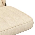 vidaXL Chaise pivotante de bureau Crème Tissu