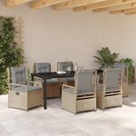 vidaXL Ensemble de salle à manger pour jardin 7 Pièces