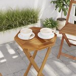 vidaXL Dessus de table 40x40x2 5 cm octogonal bois de teck massif
