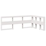 vidaXL Lit bibliothèque sans matelas blanc 140x190 cm bois pin massif