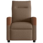 vidaXL Fauteuil inclinable électrique Marron Tissu
