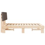 vidaXL Cadre de lit avec tête de lit rembourrée Taupe 120 x 190 cm