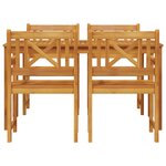 vidaXL Set de Salle à Manger de Jardin 5 Pièces en Bois Massif d'Acacia