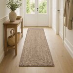 vidaXL Tapis Naturel et noir 60 x 250 cm Jute