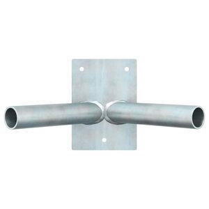 vidaXL Support de mât de drapeau Argent 11.5 x 7.5 cm Acier