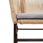 vidaXL Chaises de jardin lot de 2 et coussins marron rotin