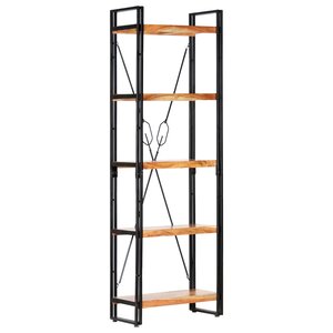 vidaXL Bibliothèque à 5 niveaux 60x30x180 cm Bois d'acacia solide