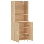 vidaXL Buffet haut Chêne sonoma 69 5x34x180 cm Bois d'ingénierie