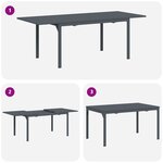 Ensemble meuble de couloir 9 pièces vidaXL en acier anthracite