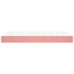 vidaXL Matelas de lit à ressorts ensachés rose 90x210x20 cm velours