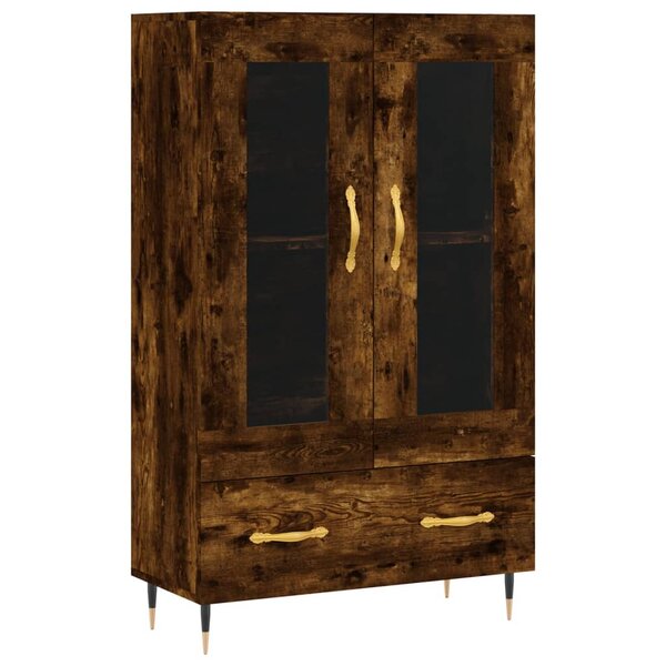 vidaXL Buffet haut chêne fumé 69 5x31x115 cm bois d'ingénierie