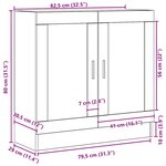 vidaXL Meuble de Bibliothèque Chêne noir 82.5 x 30.5 x 80 cm