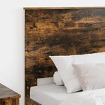 vidaXL Tête de lit avec tête de lit Chêne fumé 90 cm Bois d'ingénierie